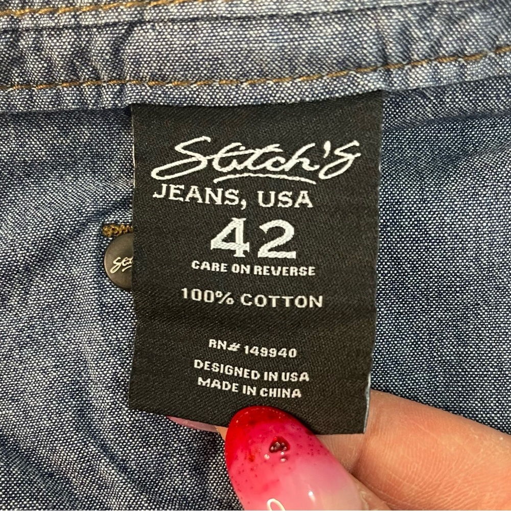 Stitches Barfly Slim Leg Jeans Blue - Picture 8 of 9